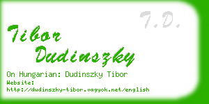 tibor dudinszky business card